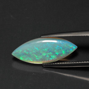 Ópalo multicolor natural de 3,53 ct, transparente, transparente / translúcido