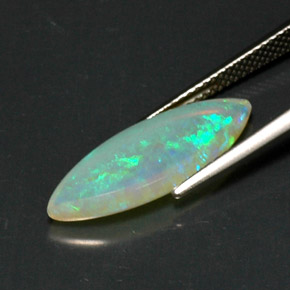Ópalo multicolor natural de 3,53 ct, transparente, transparente / translúcido