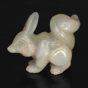Ópalo multicolor natural de 31,78 ct, forma elegante, opaco
