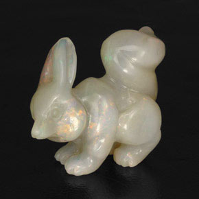 Ópalo multicolor natural de 31,78 ct, forma elegante, opaco