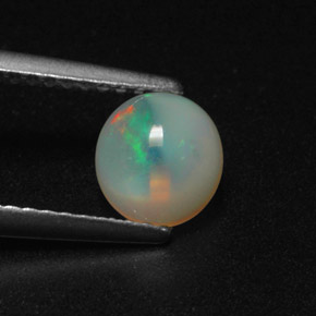 Ópalo multicolor natural de 0,72 ct, transparente, transparente / translúcido