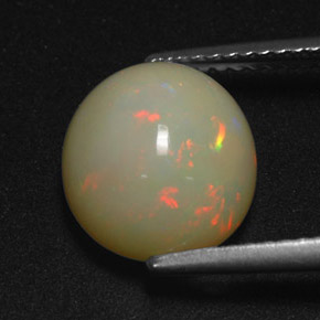 Ópalo multicolor natural de 2,99 ct, corte óvalo, translúcido