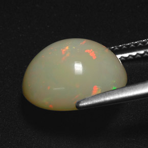 Ópalo multicolor natural de 2,99 ct, corte óvalo, translúcido