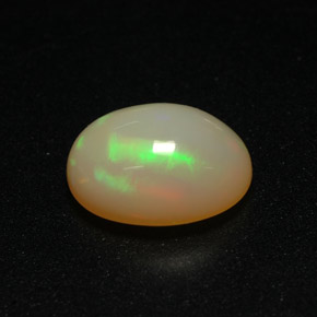 Ópalo multicolor natural de 1,30 ct, corte óvalo, translúcido