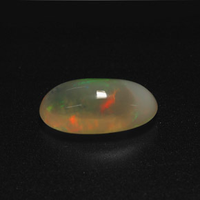 Ópalo multicolor natural de 2,78 ct, corte óvalo, translúcido