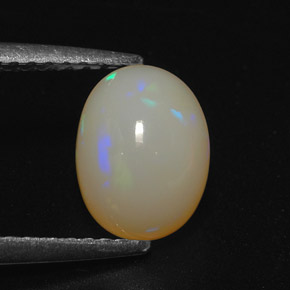 Ópalo multicolor natural de 1,22 ct, corte óvalo, translúcido