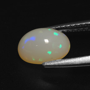 Ópalo multicolor natural de 1,22 ct, corte óvalo, translúcido