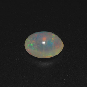 Ópalo multicolor natural de 1,35 ct, corte óvalo, translúcido