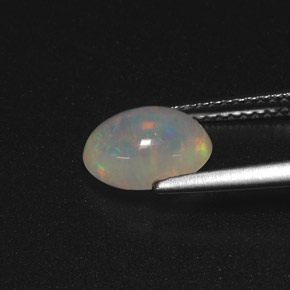 Ópalo multicolor natural de 1,35 ct, corte óvalo, translúcido