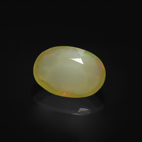 Ópalo multicolor natural de 1,52 ct, corte óvalo, translúcido