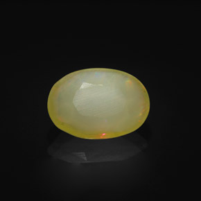 Ópalo multicolor natural de 1,52 ct, corte óvalo, translúcido