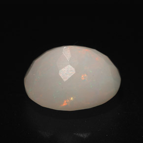 Ópalo multicolor natural de 3,14 ct, corte óvalo, translúcido