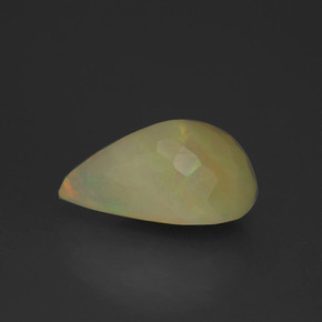 Ópalo multicolor natural de 4,14 ct, en forma de pera, translúcido