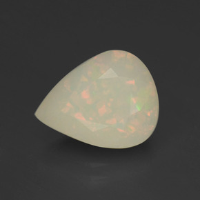 Ópalo multicolor natural de 2,85 ct, en forma de pera, translúcido
