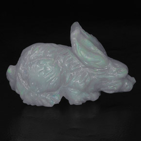 Ópalo multicolor natural de 33,35 ct, forma elegante, translúcido