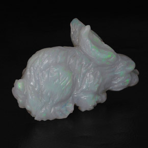 Ópalo multicolor natural de 33,35 ct, forma elegante, translúcido