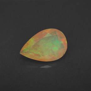 Ópalo multicolor natural de 1,70 ct, transparente, transparente / translúcido