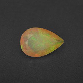 Ópalo multicolor natural de 1,70 ct, transparente, transparente / translúcido