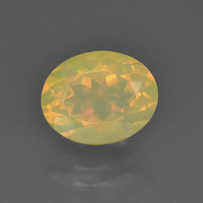 Ópalo multicolor natural de 1,85 ct, corte óvalo, transparente
