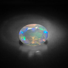 Ópalo multicolor natural de 0,92 ct, transparente, transparente / translúcido