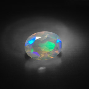 Ópalo multicolor natural de 0,92 ct, transparente, transparente / translúcido