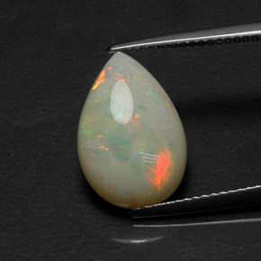 Ópalo multicolor natural de 4,17 ct, transparente, transparente / translúcido