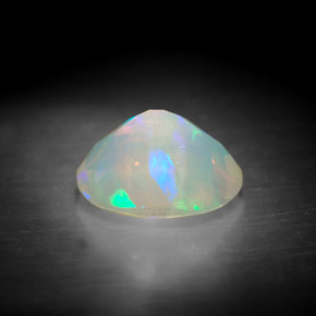 Ópalo multicolor natural de 0,91 ct, transparente, transparente / translúcido