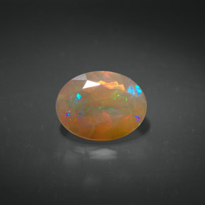 Ópalo multicolor natural de 1,06 ct, transparente, transparente / translúcido