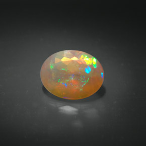Ópalo multicolor natural de 1,06 ct, transparente, transparente / translúcido