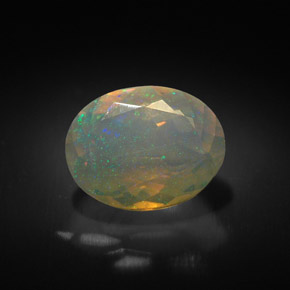 Ópalo multicolor natural de 1,35 ct, transparente, transparente / translúcido