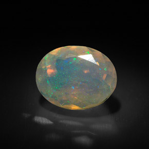 Ópalo multicolor natural de 1,35 ct, transparente, transparente / translúcido