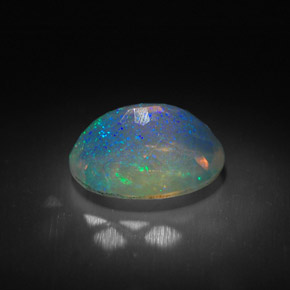 Ópalo multicolor natural de 1,35 ct, transparente, transparente / translúcido