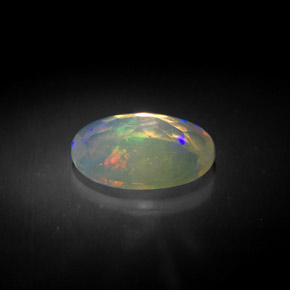 Ópalo multicolor natural de 1,31 ct, transparente, transparente / translúcido
