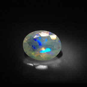 Ópalo multicolor natural de 1,20 ct, transparente, transparente / translúcido