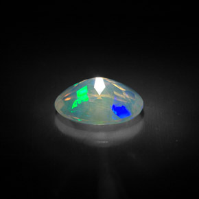 Ópalo multicolor natural de 1,20 ct, transparente, transparente / translúcido