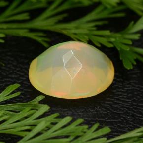 Ópalo amarillo natural de 1,69 ct, corte óvalo, translúcido