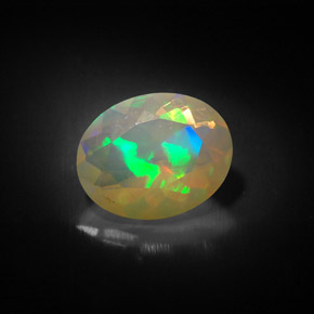 Ópalo multicolor natural de 1,35 ct, transparente, transparente / translúcido