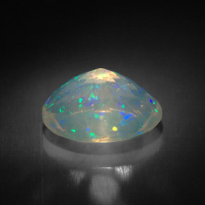 Ópalo multicolor natural de 1,63 ct, transparente, transparente / translúcido