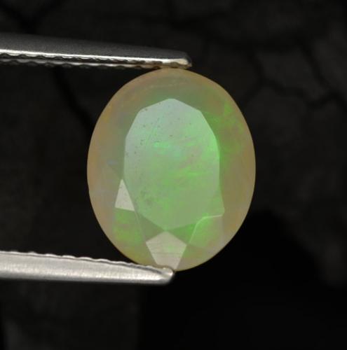 Ópalo Multicolor natural de 1.33 ct, Ovalada, Translúcido
