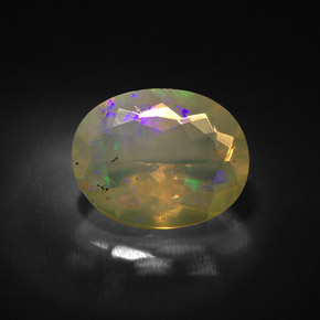 Ópalo multicolor natural de 1,43 ct, transparente, transparente / translúcido