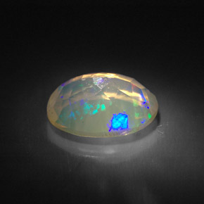 Ópalo multicolor natural de 1,43 ct, transparente, transparente / translúcido