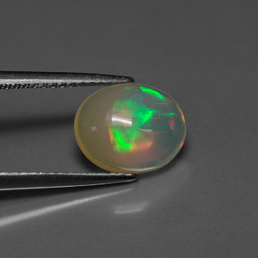 Ópalo multicolor natural de 1,68 ct, transparente, transparente / translúcido