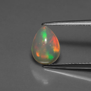 Ópalo multicolor natural de 1,40 ct, transparente, transparente / translúcido