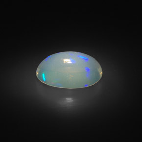 Ópalo multicolor natural de 2,00 ct, corte óvalo, transparente