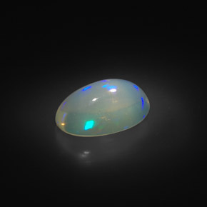 Ópalo multicolor natural de 2,00 ct, corte óvalo, transparente