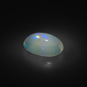 Ópalo multicolor natural de 2,00 ct, corte óvalo, transparente