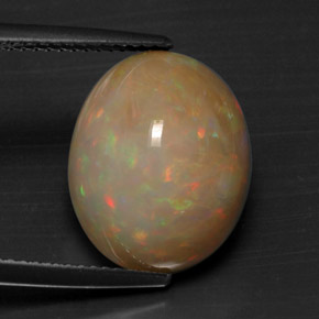 Ópalo multicolor natural de 7,28 ct, corte óvalo, opaco