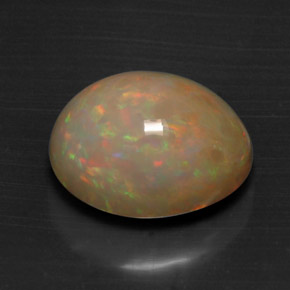 Ópalo multicolor natural de 7,28 ct, corte óvalo, opaco
