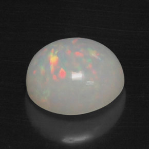Ópalo multicolor natural de 4,42 ct, corte redondo, opaco
