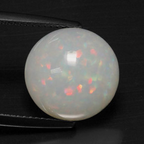 Ópalo multicolor natural de 4,42 ct, corte redondo, opaco